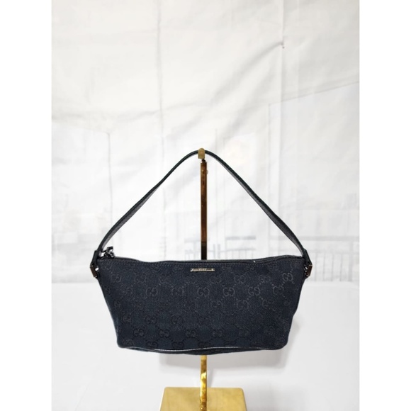 Authentic Gucci GG Canvas Sherryline Pochette Black - Picture 1 of 15